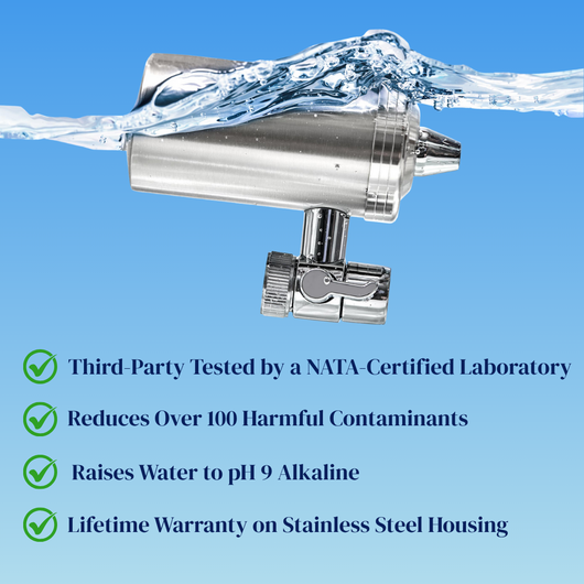 Purifying Duo: 2x Flow Tap Stainless Steel Tap Water Filters + 2x Cartridges