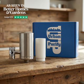 Flow Tap: Stainless Steel Tap Water Filter + 1 Cartridge