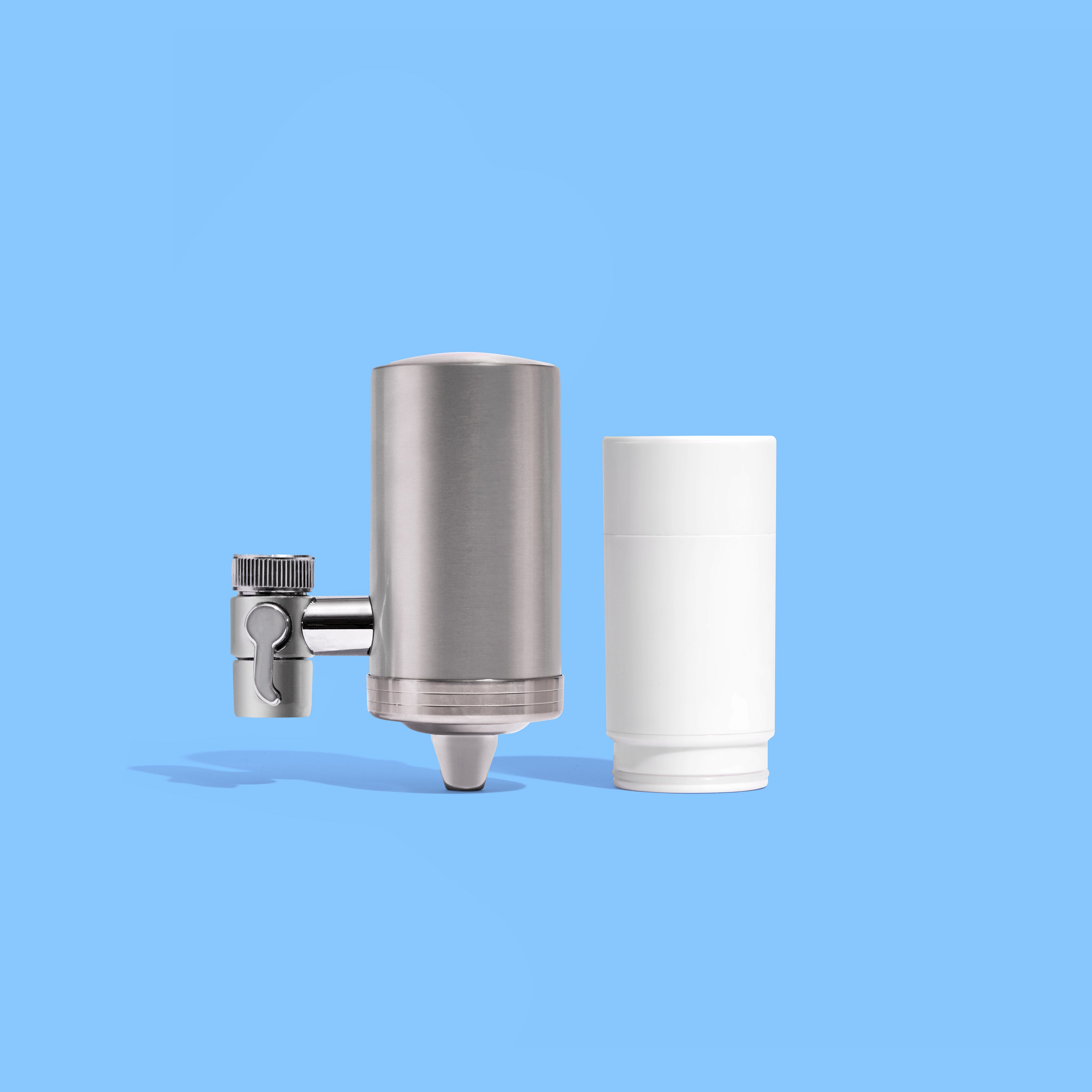 Flow Tap: Stainless Steel Tap Water Filter + 1 Cartridge