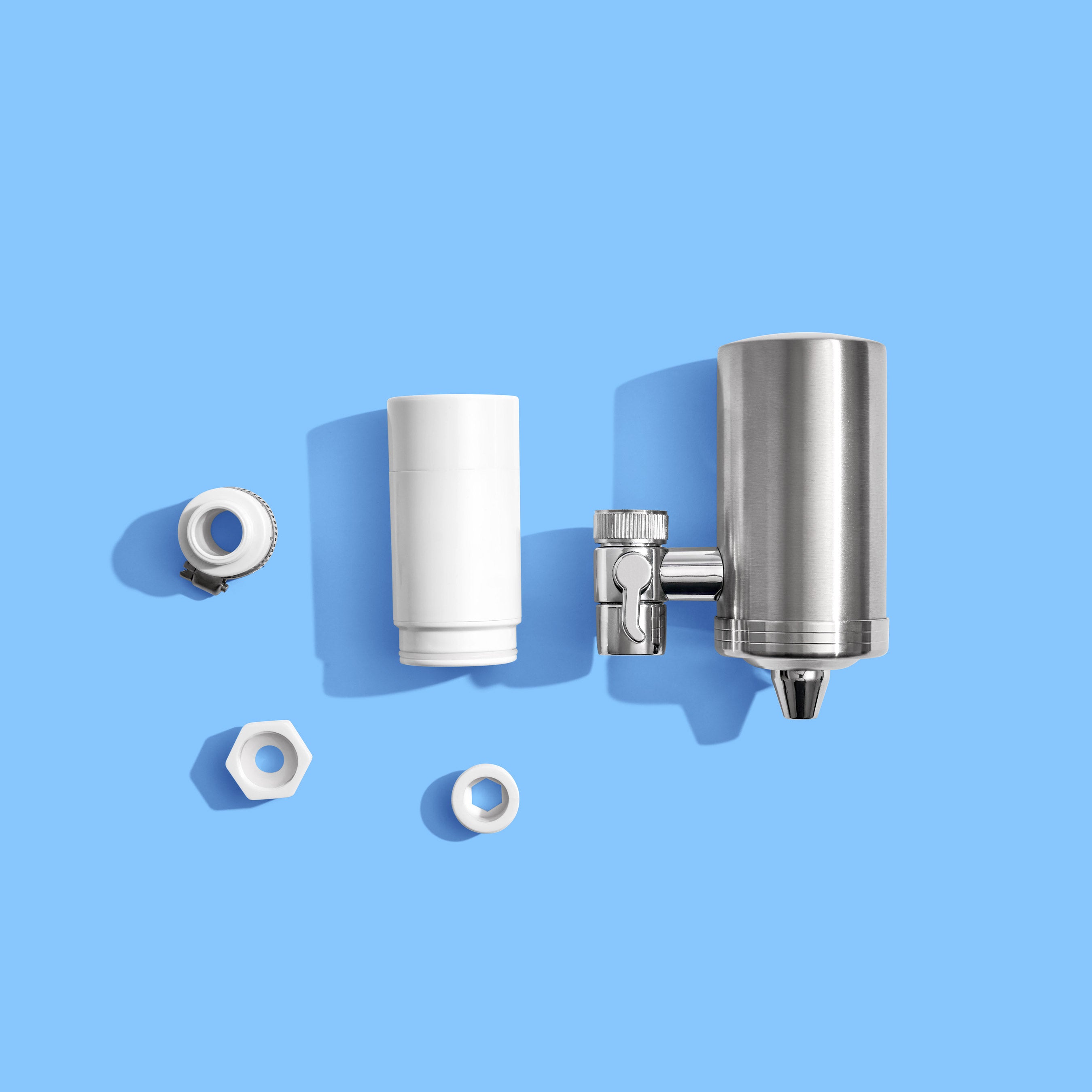 Flow Tap: Stainless Steel Tap Water Filter + 1 Cartridge