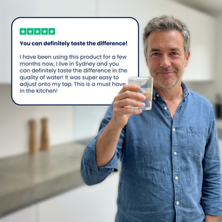 Flow Tap: Stainless Steel Tap Water Filter + 1 Cartridge